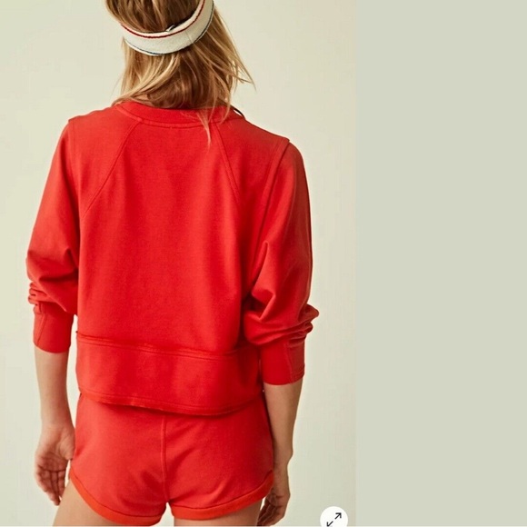 Free People FP Movement - Where The Wind Blows Red Sweatshirt -  Women's Medium - Picture 7 of 7